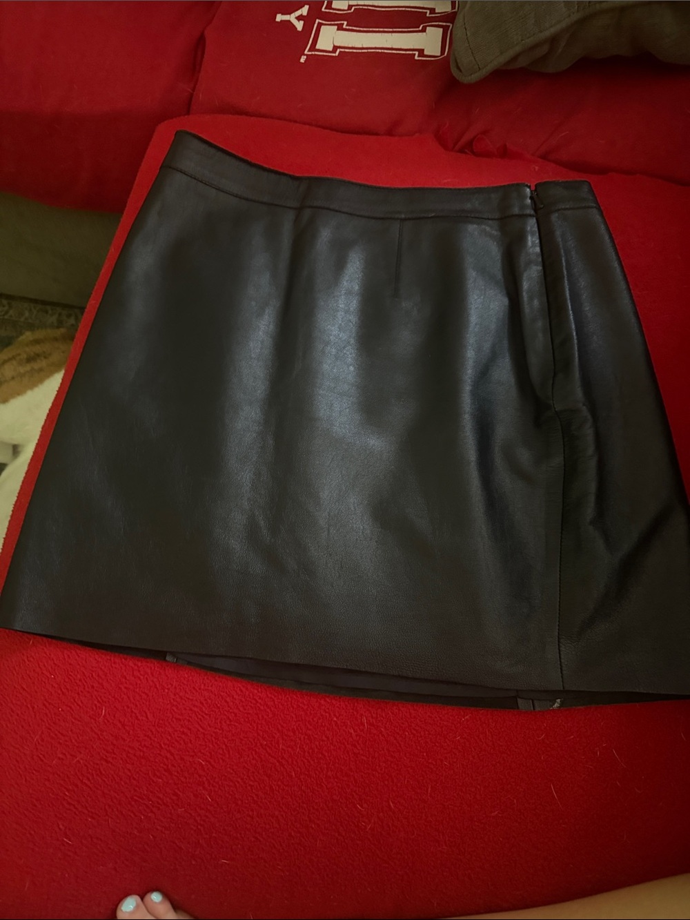 Susana Monaco Black Leather Mini Skirt